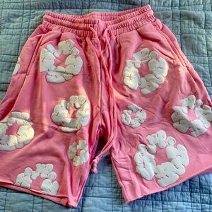 Denim Tear Shorts Pink Size M
